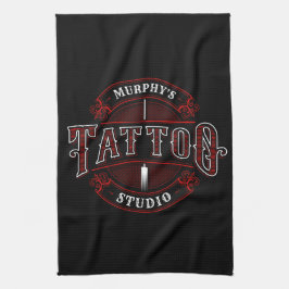 伝統的スタイルADD NAME Tattoo Studio Shop キッチンタオル