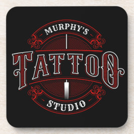 伝統的スタイルADD NAME Tattoo Studio Shop コースター