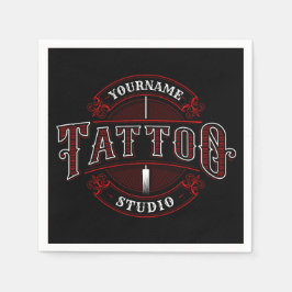 伝統的スタイルADD NAME Tattoo Studio Shop スタンダードカクテルナプキン