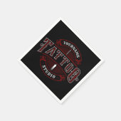 伝統的スタイルADD NAME Tattoo Studio Shop スタンダードカクテルナプキン (角)