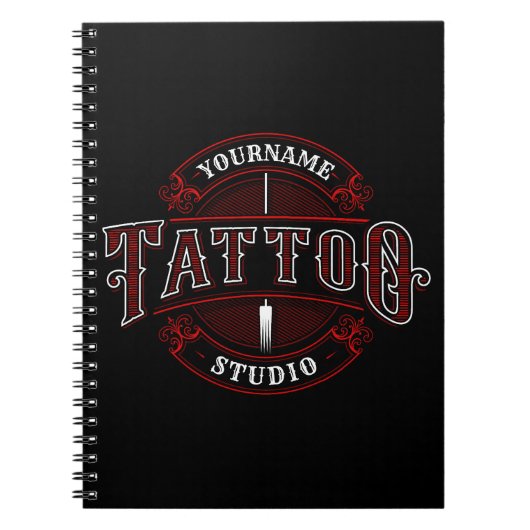 伝統的スタイルADD NAME Tattoo Studio Shop ノートブック (正面)