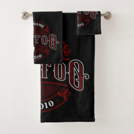 伝統的スタイルADD NAME Tattoo Studio Shop バスタオルセット