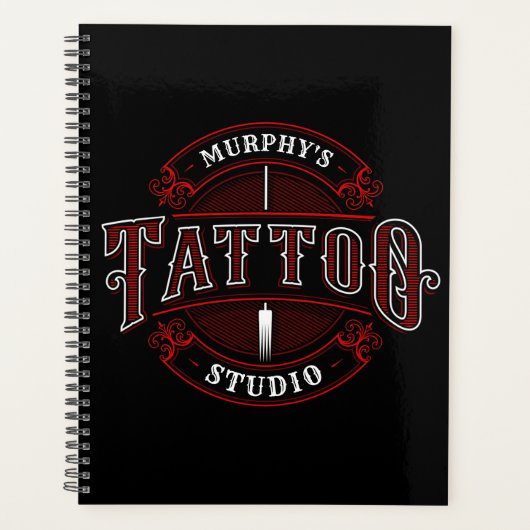 伝統的スタイルADD NAME Tattoo Studio Shop プランナー手帳 (正面)