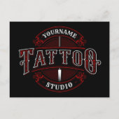 伝統的スタイルADD NAME Tattoo Studio Shop ポストカード (正面)