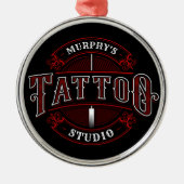 伝統的スタイルADD NAME Tattoo Studio Shop メタルオーナメント (正面)