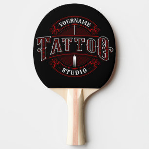 伝統的スタイルADD NAME Tattoo Studio Shop 卓球ラケット