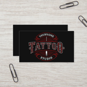伝統的スタイルADD NAME Tattoo Studio Shop 名刺