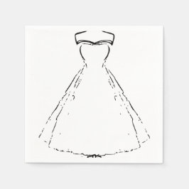 伝統的ズ結婚ドレススクエア紙プレート スタンダードカクテルナプキン