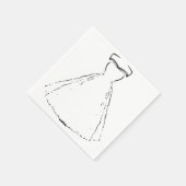 伝統的ズ結婚ドレススクエア紙プレート スタンダードカクテルナプキン (角)