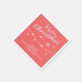 -伝統的ソフトレッド – クリスマスナプキンス スタンダードカクテルナプキン (角)