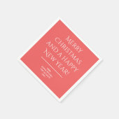 -伝統的ソフトレッド – Merry Christmas Napkins スタンダードカクテルナプキン (角)