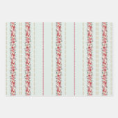 伝統的タペストリーのクリスマスの葉 ラッピングペーパーシート (正面2)