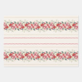 伝統的タペストリーのクリスマスの葉 ラッピングペーパーシート (正面)