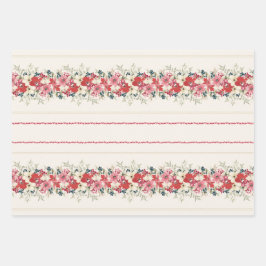 伝統的タペストリーのクリスマスの葉 ラッピングペーパーシート