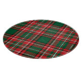 伝統的タータンチェック:赤 – 緑の格子模様 カッティングボード (角)