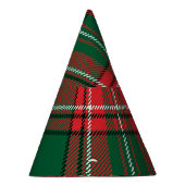伝統的タータンチェック:赤 – 緑の格子模様 パーティーハット (右)