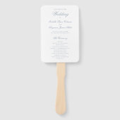 伝統的ダスティブルーフォーマル結婚式 プログラム ハンドファン (正面)