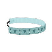 伝統的ティール（緑がかった色）グリーンクリスマスツリーズトナカイ アスレチックヘッドバンド (左)