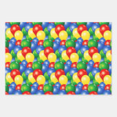 伝統的ハッピーバースデー風船 ラッピングペーパーシート (正面)