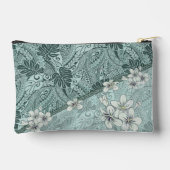 伝統的ハワイアンタパとプルメリア小袋 アクセサリーポーチ (裏面)