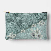 伝統的ハワイアンタパとプルメリア小袋 アクセサリーポーチ (正面)