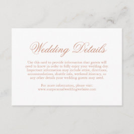 伝統的バラピンクエレガフォーマルントウェディング エンクロージャーカード