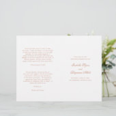 伝統的バラピンクフォーマル結婚式 プログラム (スタンド正面)