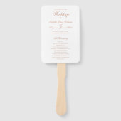 伝統的バラピンクフォーマル結婚式 プログラム ハンドファン (正面)