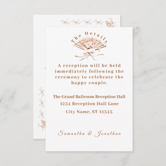 伝統的ビクトリアン結婚エンクロージャ・カード エンクロージャーカード (正面/裏面)