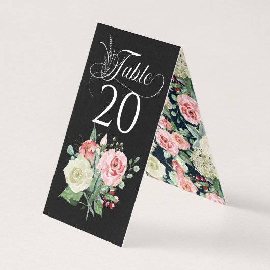 伝統的ビクトリアンPink Roses on Black 結婚's (裏面)