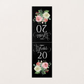 伝統的ビクトリアンPink Roses on Black 結婚's (外部フラット)