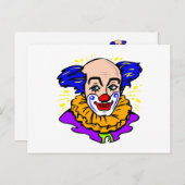 伝統的ピエロ顔 ポストカード (正面/裏面)