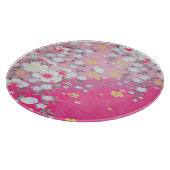 伝統的ピンク白日本のフローラ桜 カッティングボード (角)