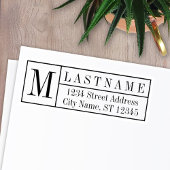 伝統的ファミリーモノグラム&差出人住所 セルフインキングスタンプ