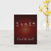 伝統的フェスティバルレッドクリスマスカード カード (黄色い花)