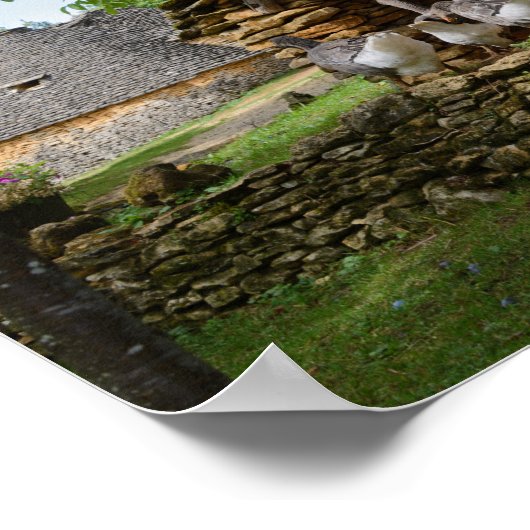 伝統的フォアグラのグースファームポスター ポスター (角)