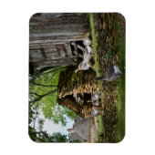 伝統的フォアグラのグースファーム長方形マグネット マグネット (縦)