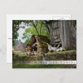 伝統的フォアグラスグースファームバーはがき ポストカード (正面/裏面)