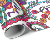 伝統的フォークアートデザイン，民族，背景，c ラッピングペーパー (ロールコーナー)