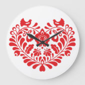 伝統的フォークオーナメント時計 ラージ壁時計 (正面)