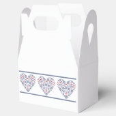 伝統的フォークハートパターン優先ボックス フェイバーボックス (オープン)