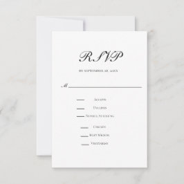 伝統的フォーマルクラシックエレガントな結婚式 出欠カード