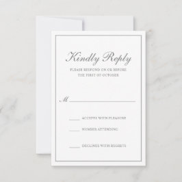 伝統的フォーマルクラシックエレガントグ結婚レイ 出欠カード