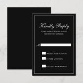伝統的フォーマルクラシックエレガントブ結婚ラック 出欠カード (正面/裏面)
