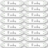 伝統的フランスの庭のハーブのラベル シール (正面)