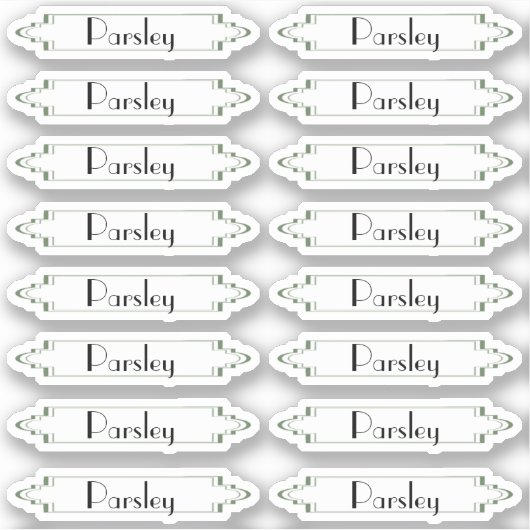 伝統的フランスの庭のハーブのラベル シール (正面)