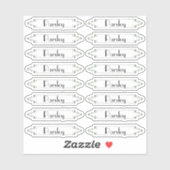 伝統的フランスの庭のハーブのラベル シール (シート)