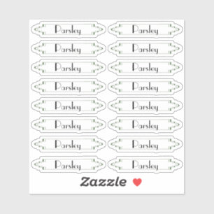 伝統的フランスの庭のハーブのラベル シール