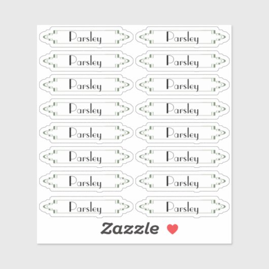 伝統的フランスの庭のハーブのラベル シール (シート)