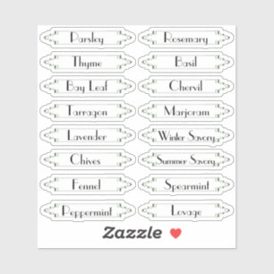 伝統的フランスのGarden Herbラベル編集可能 シール